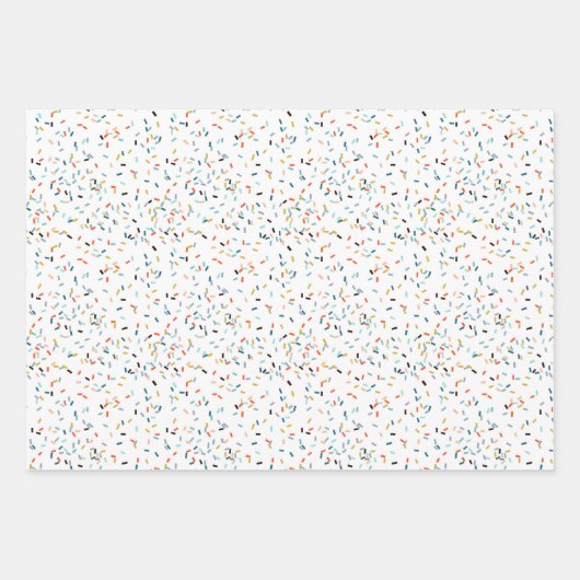 Kleurrijke Confetti Herfst Pattern Inpakpapier Vel (Voorkant 3)