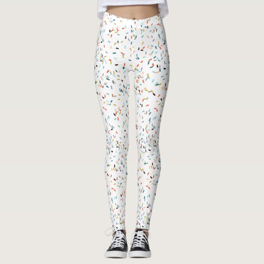 Kleurrijke Confetti Herfst Pattern Leggings (Voorkant)
