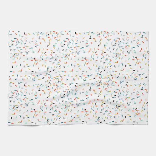 Kleurrijke Confetti Herfst Pattern Theedoek (Horizontaal)