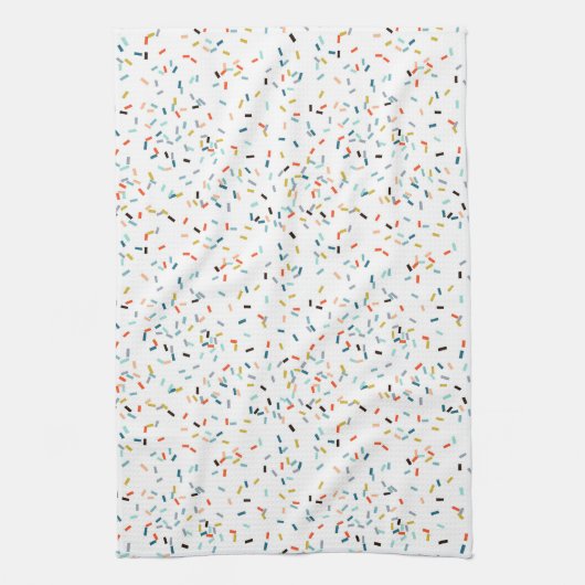 Kleurrijke Confetti Herfst Pattern Theedoek (Verticaal)