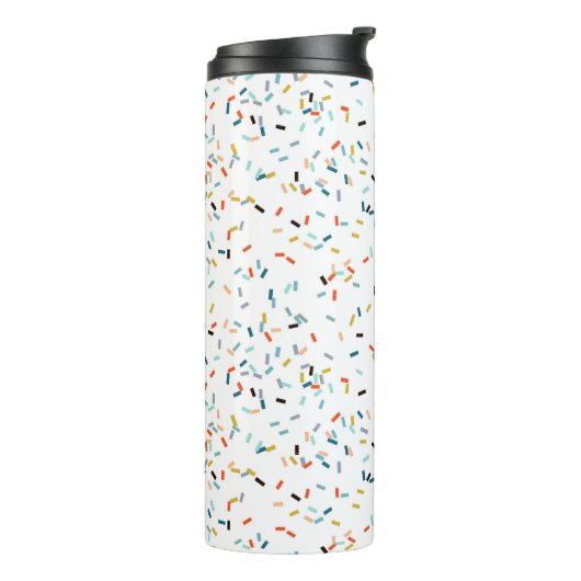 Kleurrijke Confetti Herfst Pattern Thermosbeker (Gedraaid links)