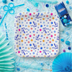 Kleurrijke Confetti Papieren Bordje