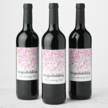 Kleurrijke Confetti roze Waterverf gepersonaliseer