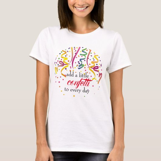 Kleurrijke Confetti T-Shirt (Voorkant)
