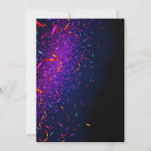 Kleurrijke Confettislingers Oud en Nieuw-feestje Kaart (Achterkant)