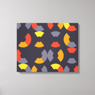 Kleurrijke, coole, trendmatige, moderne, cirkelvor canvas afdruk