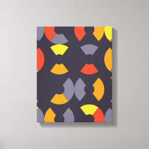 Kleurrijke, coole, trendmatige, moderne, cirkelvor canvas afdruk