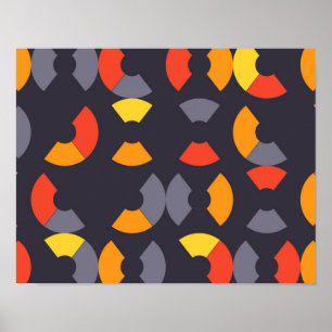 Kleurrijke, coole, trendmatige, moderne, cirkelvor poster