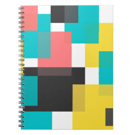 Kleurrijke, coole, trendy, geometrische vormkunst  notitieboek
