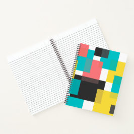 Kleurrijke, coole, trendy, geometrische vormkunst  notitieboek