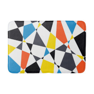 Kleurrijke, coole, trendy, moderne geometrische vo badmat
