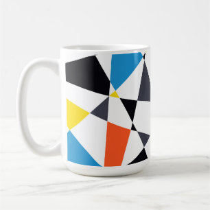 Kleurrijke, coole, trendy, moderne geometrische vo koffiemok