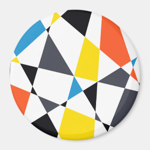 Kleurrijke, coole, trendy, moderne geometrische vo magneet