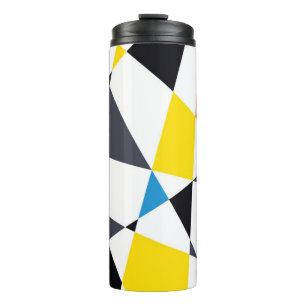 Kleurrijke, coole, trendy, moderne geometrische vo thermosbeker