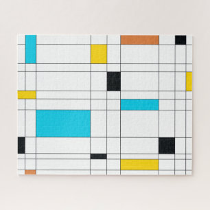 Kleurrijke, coole, trendy, moderne illustratiekuns legpuzzel
