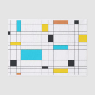 Kleurrijke, coole, trendy, moderne illustratiekuns tissuepapier