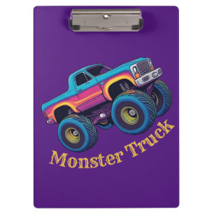 Kleurrijke Coolest Monster Truck Klembord