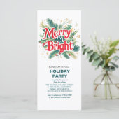 Kleurrijke Corporate Merry & Bright Christmas Part (Staand voorkant)