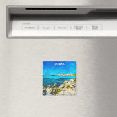 Kleurrijke Corsica Corse Illustratie Schilderij Magneet (Insitu (Vaatwasser))