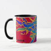 Kleurrijke Cosmic Event Mok van Angus de Airedale (Links)