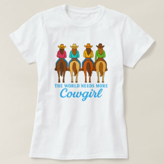Kleurrijke Cowgirls Western Bachelorette Feestje T-shirt