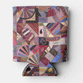Kleurrijke  Crazy Quilt Blikjeskoeler (Voorkant)