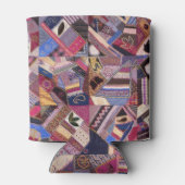 Kleurrijke  Crazy Quilt Blikjeskoeler (Achterkant)