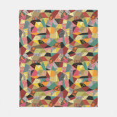 Kleurrijke Crazy Quilt Patchwork Patroon Fleece Deken (Voorkant)