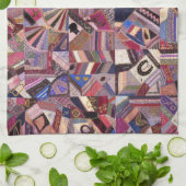 Kleurrijke  Crazy Quilt Theedoek (Gevouwen)