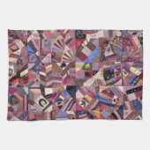 Kleurrijke  Crazy Quilt Theedoek (Horizontaal)