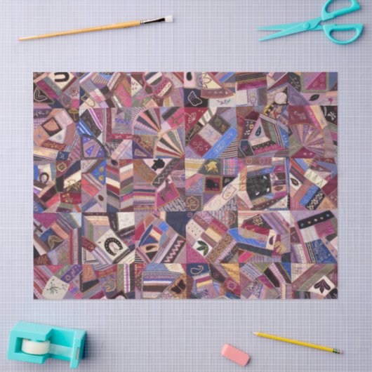 Kleurrijke Crazy Quilt Tissuepapier (Craft)