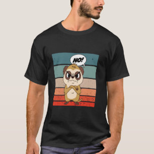 Kleurrijke creatieve retro dieren natuur humor Mee T-shirt