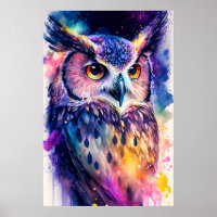 Kleurrijke Creatieve Wijze Uil Illustratie