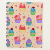 Kleurrijke Cup cakes Patroon Planner (Voorkant)
