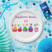 Kleurrijke Cupcake - 9" Bord (Feest)