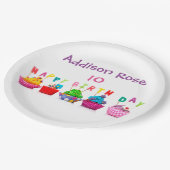 Kleurrijke Cupcake - 9" Bord (Gekanteld)