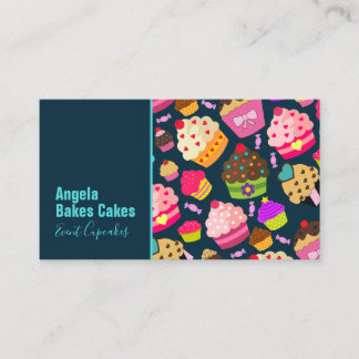Kleurrijke Cupcake Bakkerij Visitekaartje