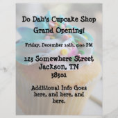 Kleurrijke Cupcake Fotografie Flyers (Achterkant)