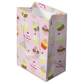 Kleurrijke Cupcakes Cadeautas (Achterkant Gekanteld)