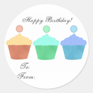 Kleurrijke Cupcakes Stickers
