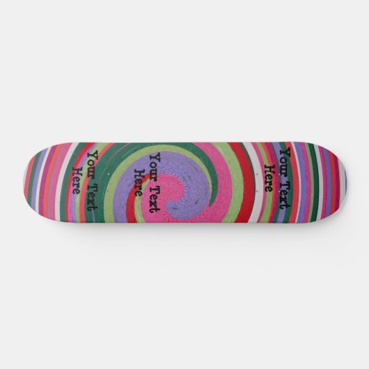 kleurrijke curven modern abstract ontwerp skateboard (Horizontaal)