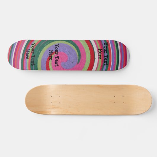 kleurrijke curven modern abstract ontwerp skateboard (Horizontaal)
