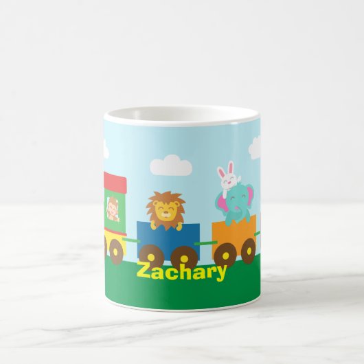 Kleurrijke Cute Dieren Trein voor Kinderen Koffiemok (Center)