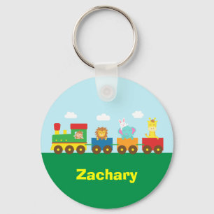 Kleurrijke Cute Dieren Trein voor Kinderen Sleutelhanger