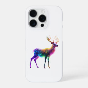 Kleurrijke Cute Glowing Neon Herten Kunst iPhone 16 Pro Hoesje