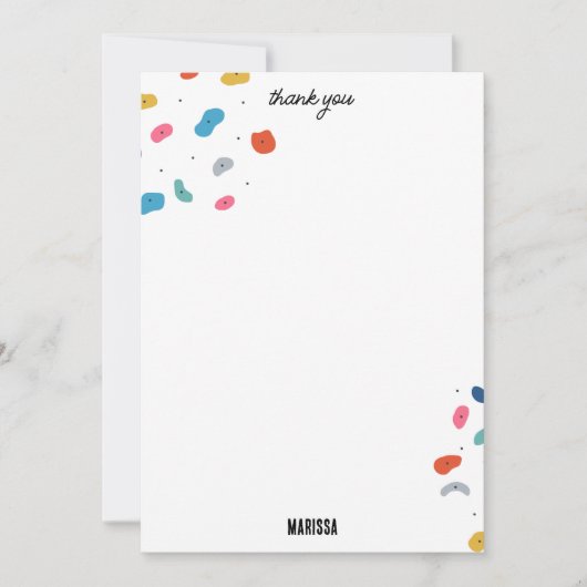 Kleurrijke Cute Kids Rotsbeklimmen Bedankkaart (Voorkant)