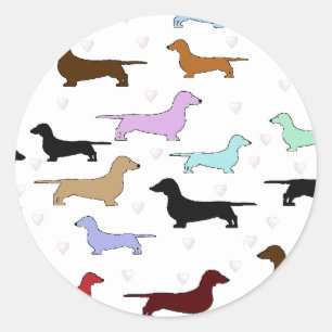 Kleurrijke Dachshund Sticker
