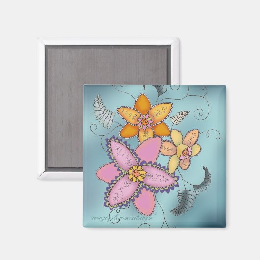 Kleurrijke Daffodils Magnet Magneet (Voorkant / Achterkant)