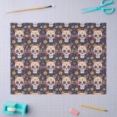 Kleurrijke dag van de dode suikerschedel naadloos tissuepapier (Craft)