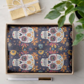 Kleurrijke dag van de dode suikerschedel naadloos tissuepapier (Geschenk)